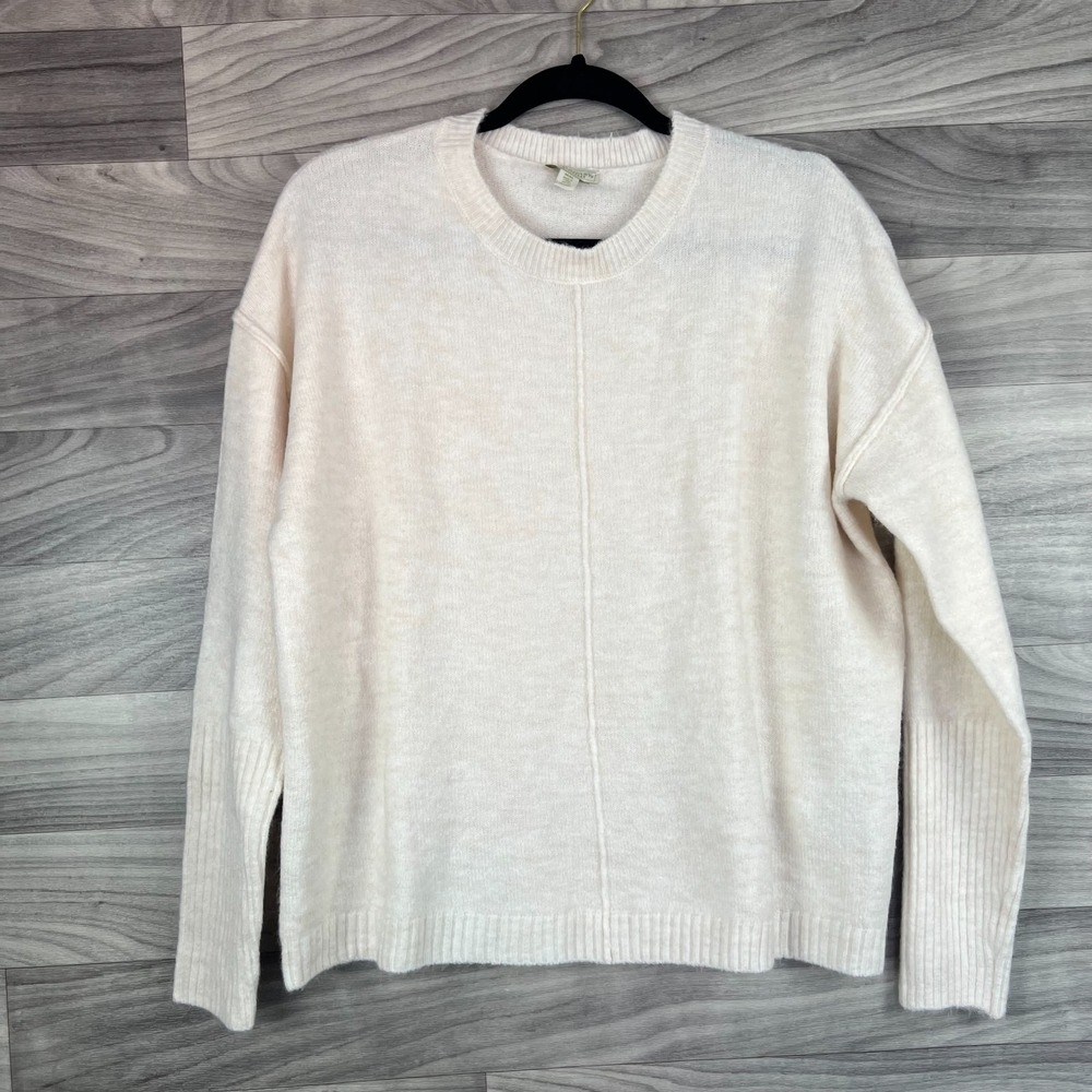 Legendary Outfitters Sweater Women's Medium Beige Stretch Ribbed Detail Pullover